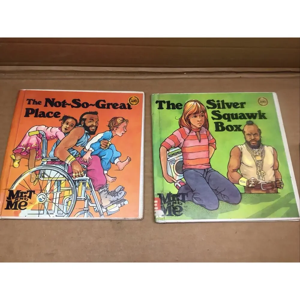 Vintage Mr T Book Lot 1984 1985 Mr T and Me Starland Hardcover Softcover Set HC